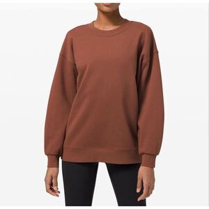 Lululemon Perfectly Oversized Crewneck Pullover size 4 6 Brown